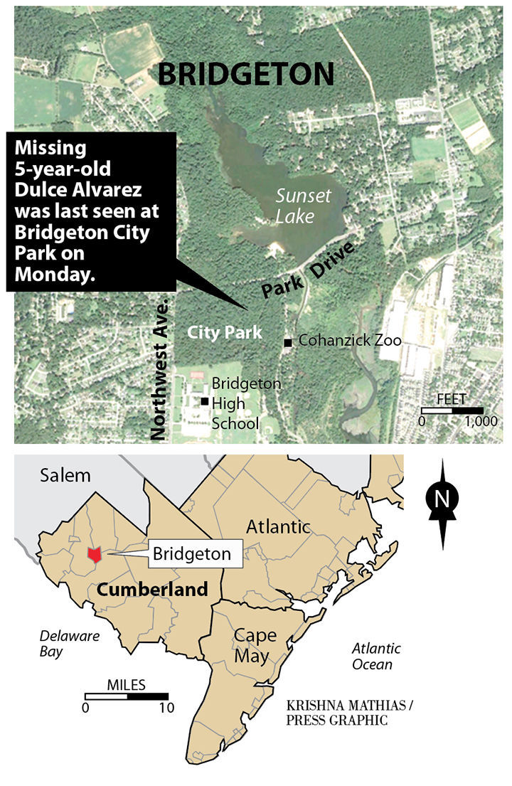 Bridgeton missing child map 9-18-2019